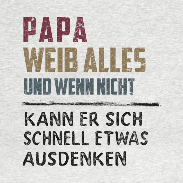 PAPA WEIB ALLES UND WENN NICHT KANN ER SICH SCHNELL ETWAS AUSDENKEN by BonnyNowak